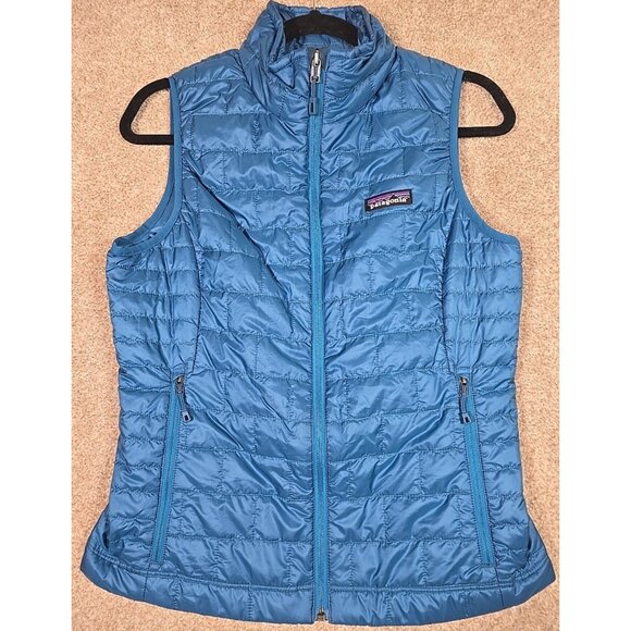 Patagonia Nano Puff Vest Primaloft Packable Full Zip Pockets 84247 STBL Women S - Picture 1 of 10